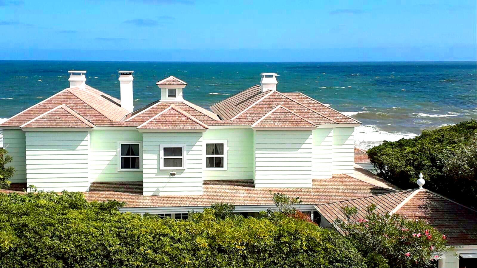 Wallaba shingle roof on a coastal estate